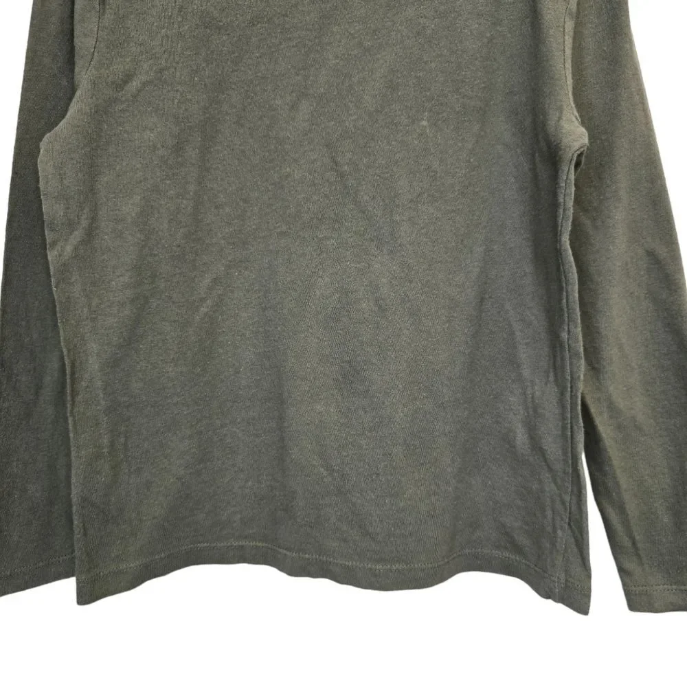 Old Navy Boys S (6-7) Notorious Biggie Graphic Crewneck Long Sleeve Shirt Olive